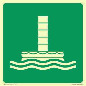 E055 safe condition marine evacuation chute